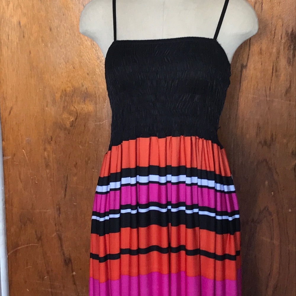 Critinalove Sleeveless multi stripe color dress